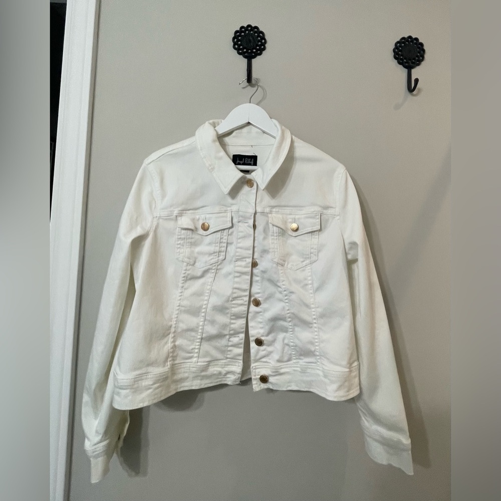 JOSEPH RIBKOFF White stretch  Denim Jacket